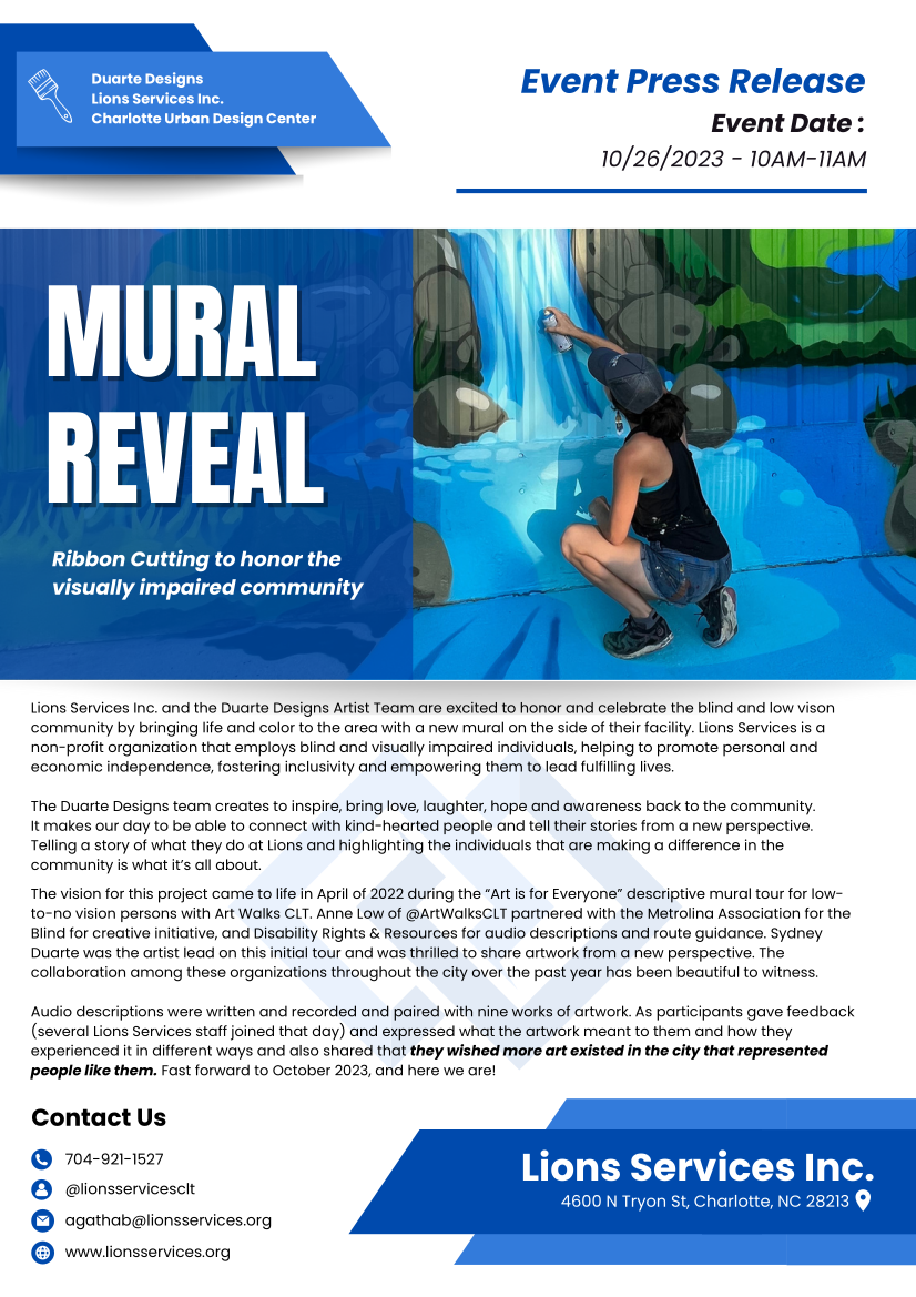 Lions Services Ribbon Cutting of Accessible Patio and Mural Reveal